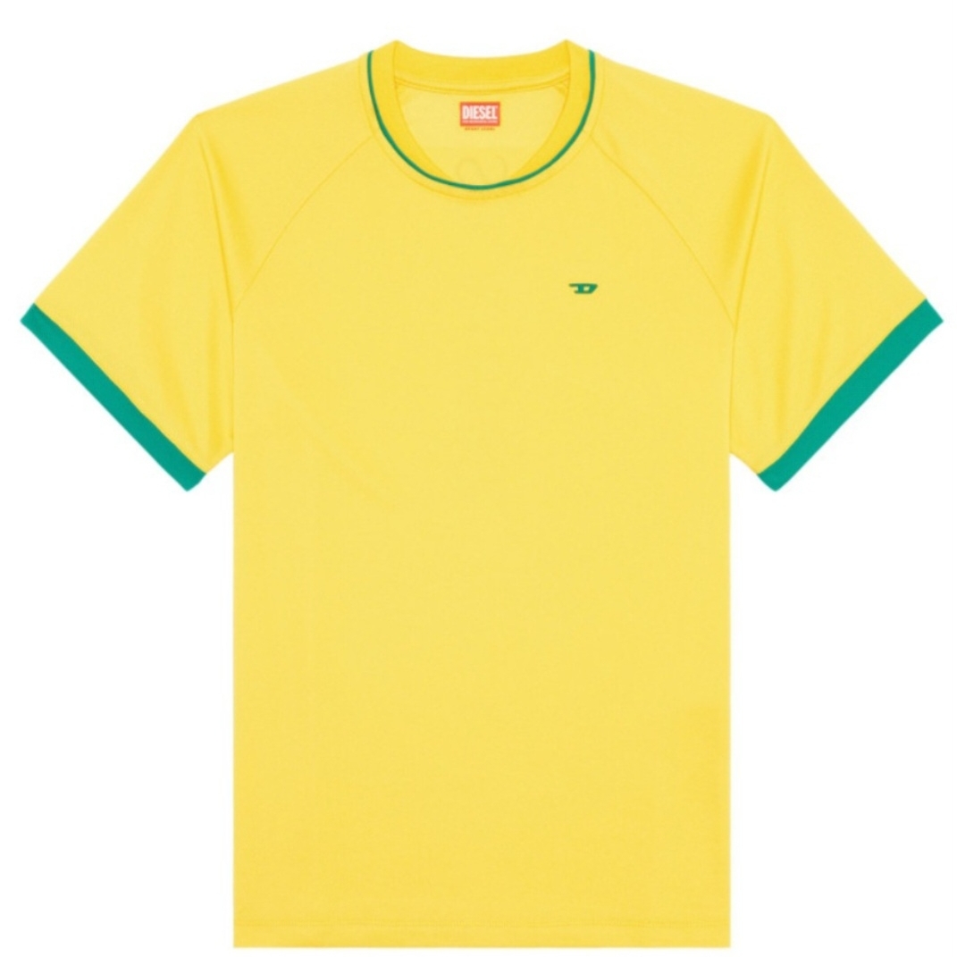 Diesel Yellow Tee With Green Trim